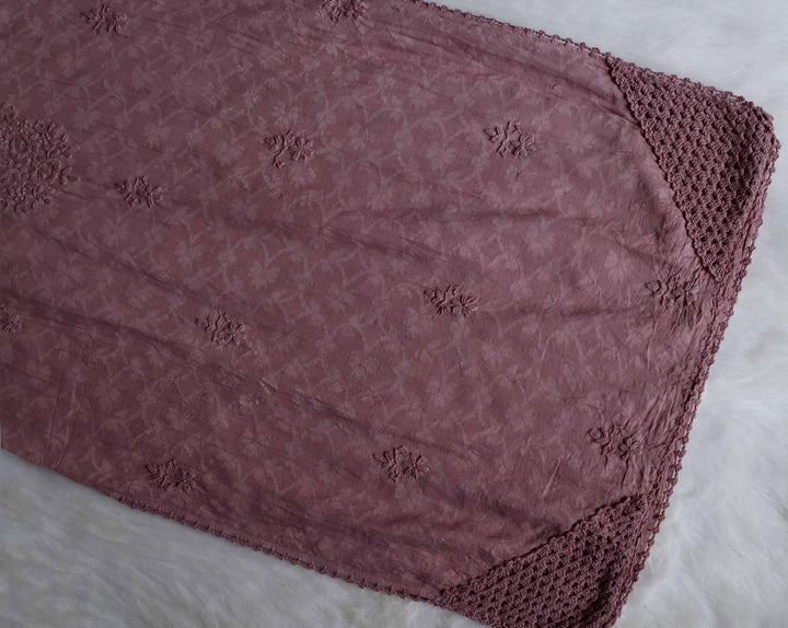 Aaliyah Smoky Purple Long Jacquard Cotton kurta