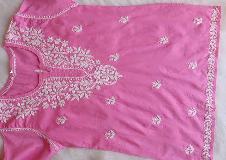 Aira Baby Pink Short Mulmul kurta