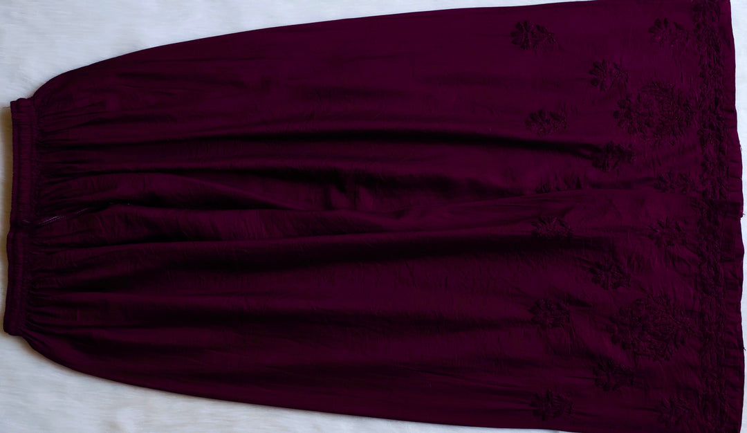 Meerab Deep Plum Pure Chanderi set