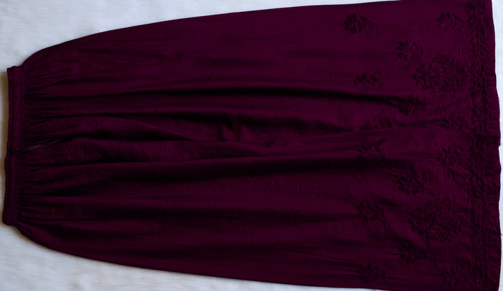 Meerab Deep Plum Pure Chanderi set