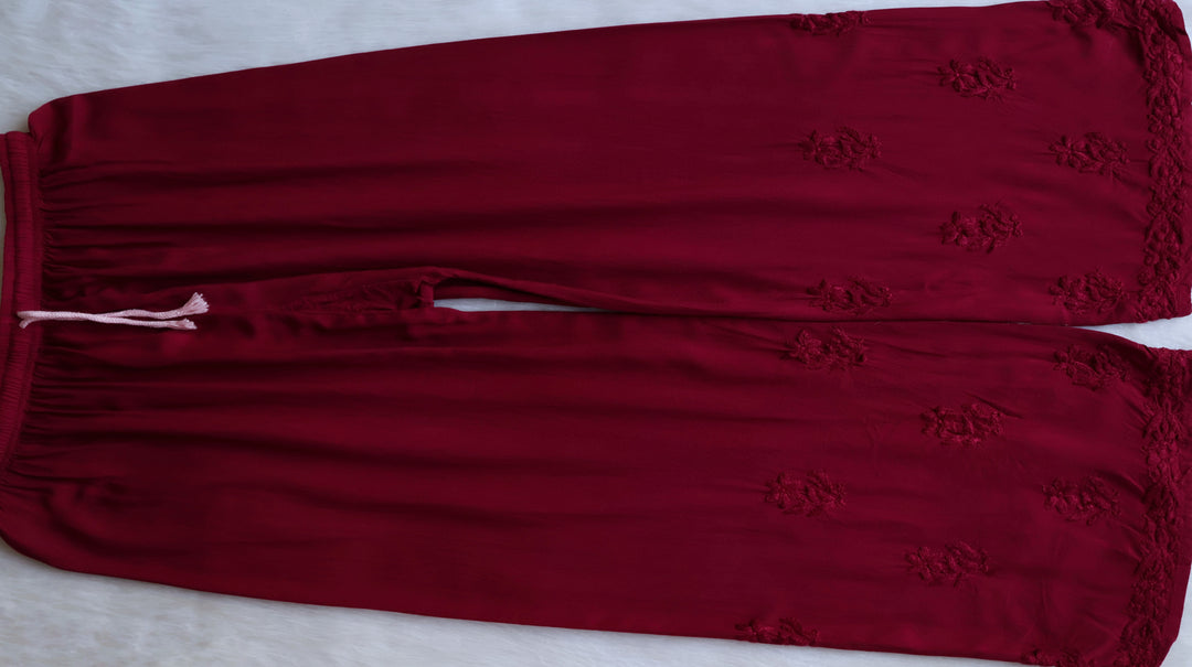 Farhaa Deep Plum 2 piece Rayon set