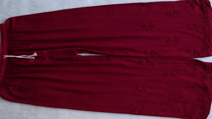 Farhaa Deep Plum 2 piece Rayon set
