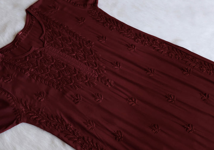 Duaa Chocolate Brown Modal Ombre Kurta Pant set