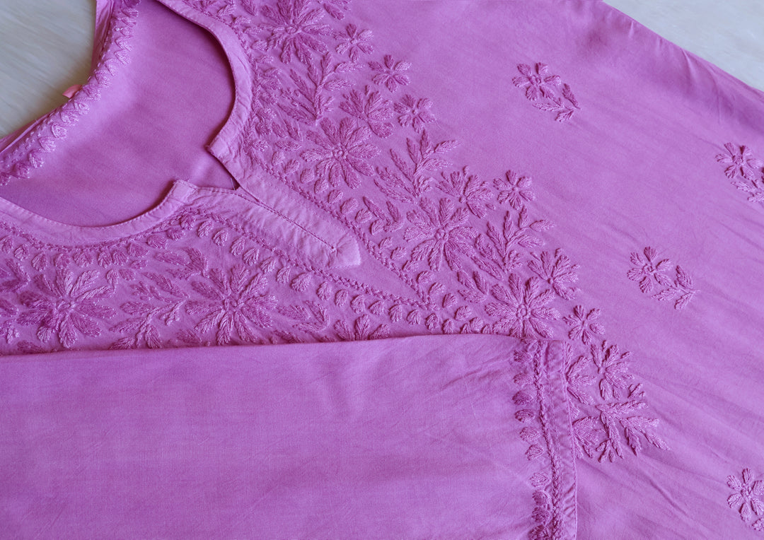 Aliyah Lavender Short Rayon Kurta