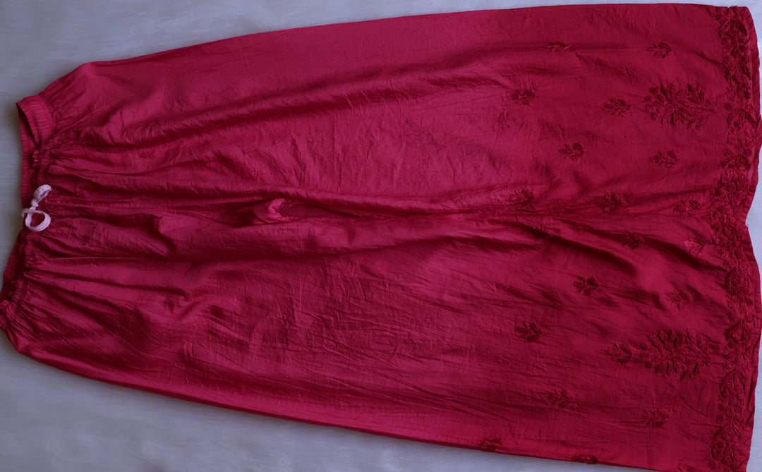 Jannat Burgundy Pure Chanderi set