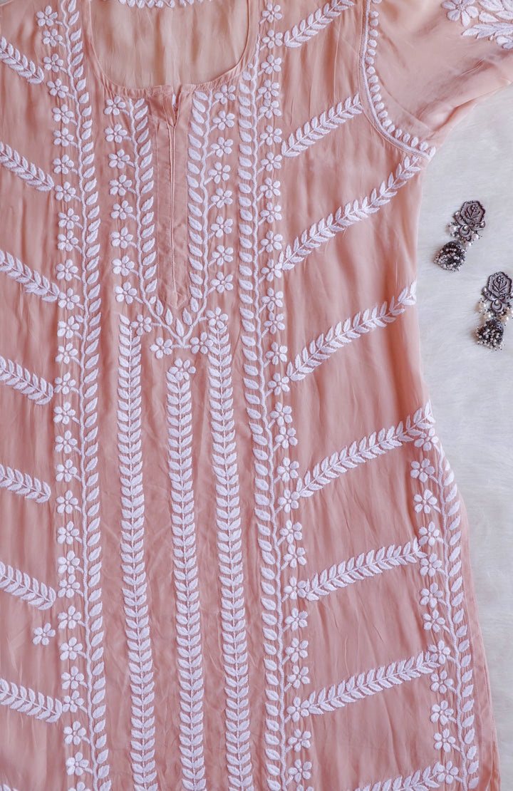 Hanaa Beige Crepe Silk Kurta