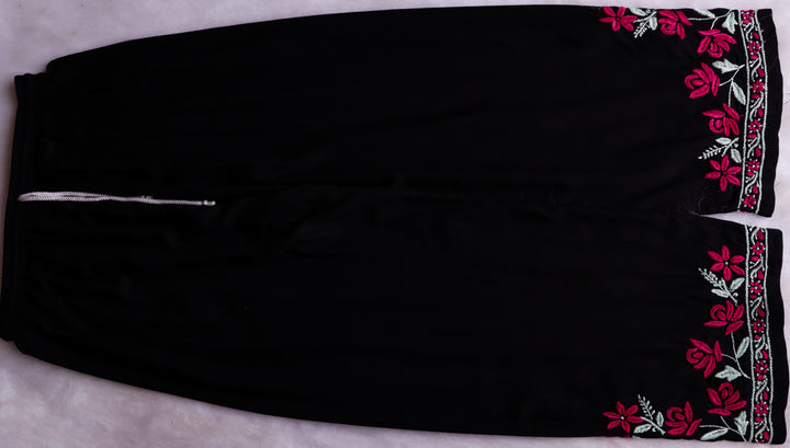 Gul Kashmiri Black & Deep Pink Modal Kurta Set