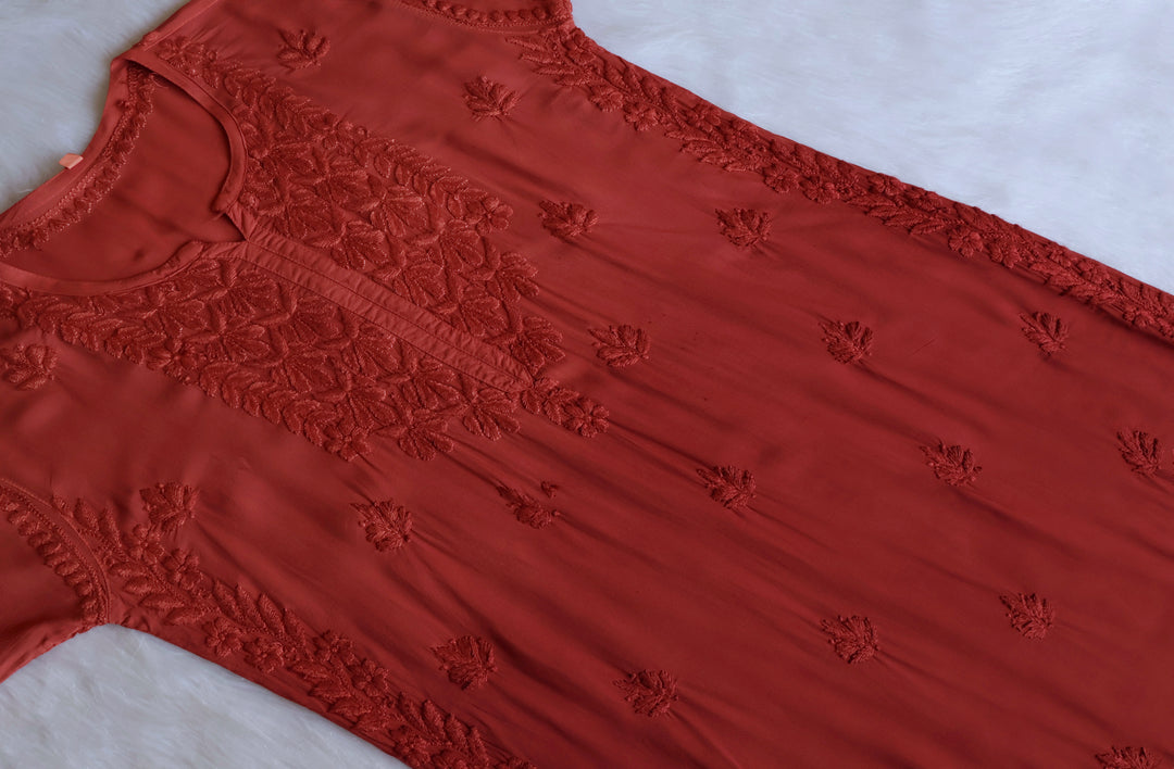 Duaa Rose Brown Modal Ombre Kurta Pant set