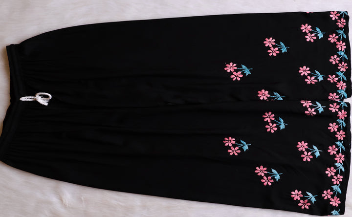 Sitara Black, Peach & Teal Rayon Kurta Set - Noor Chikankari
