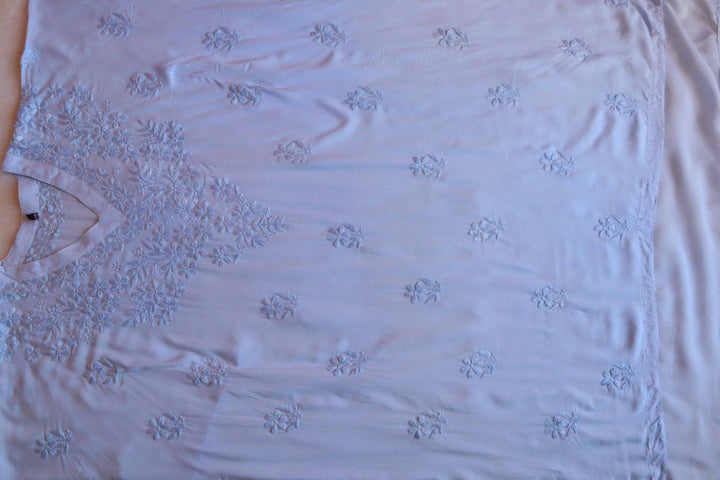 Sadiya Ice Blue Luxe Muslin Kaftan