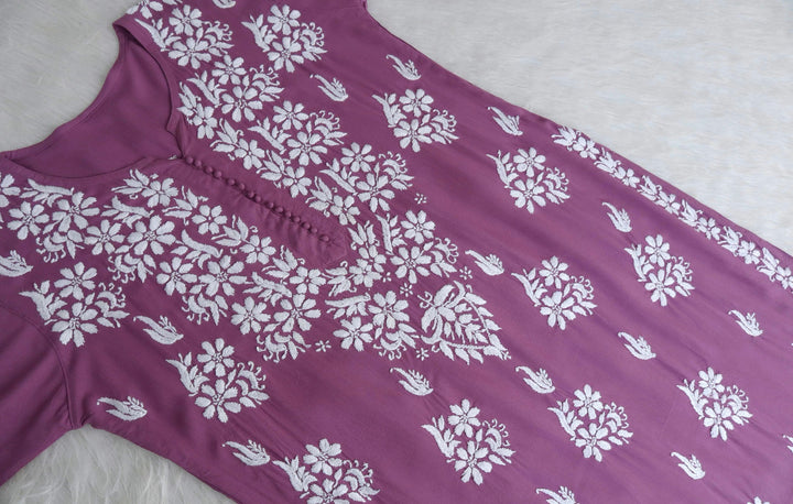 Samara Dusty Purple Long Rayon Kurta