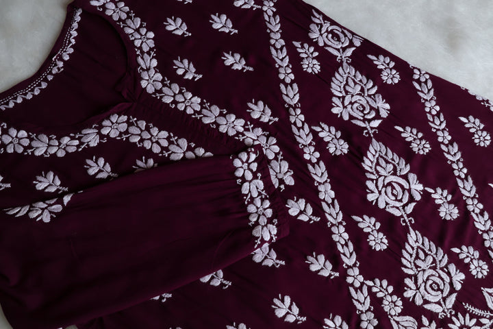 Mahnoor Deep Plum Pure Modal set