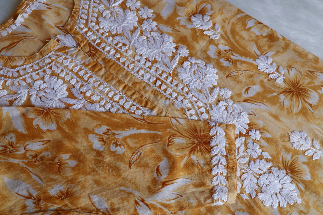 Ayra Golden Beige Pure Mulmul set