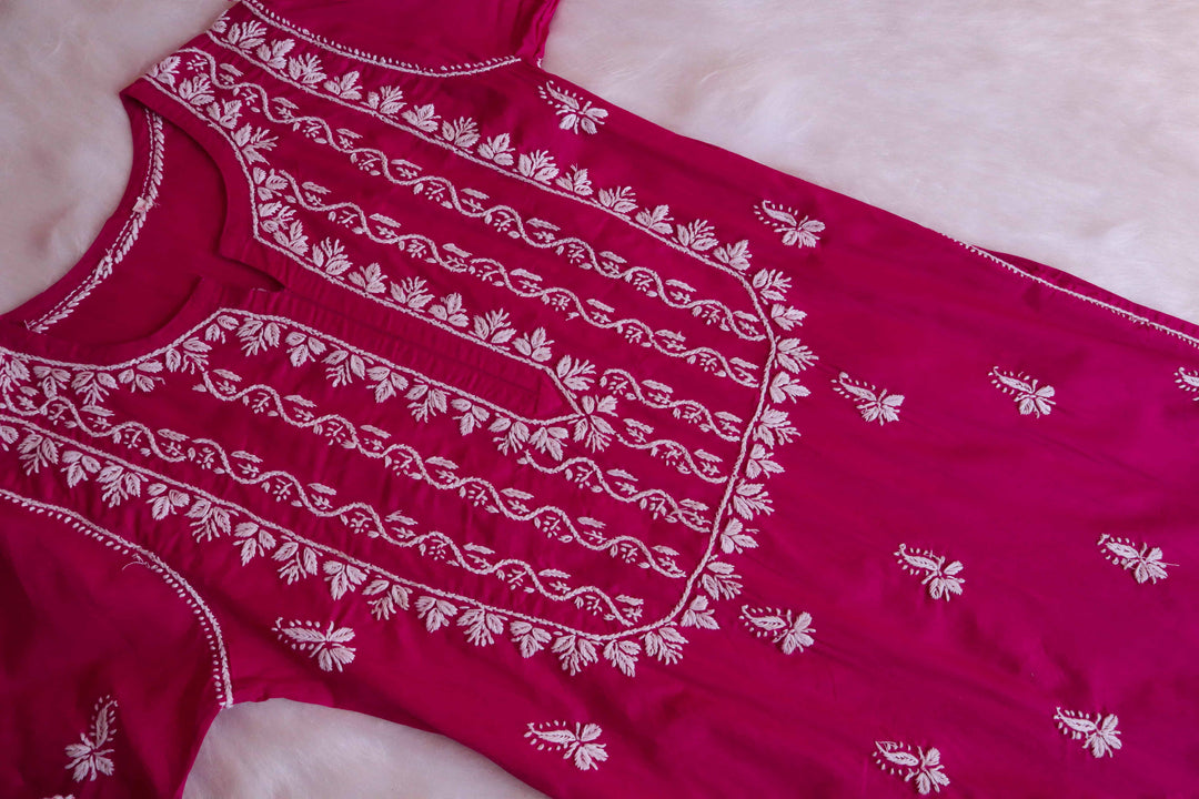 Maira Deep Pink Cotton Kurta