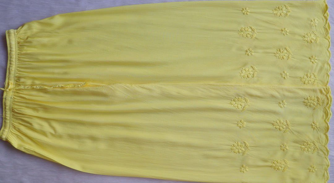 Alishba Lemon Yellow Scalloped Rayon set