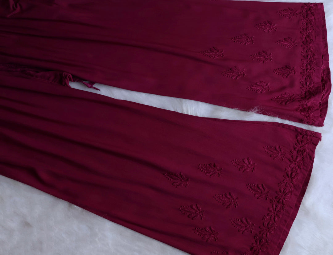 Nazakat Plum 2 piece Rayon set