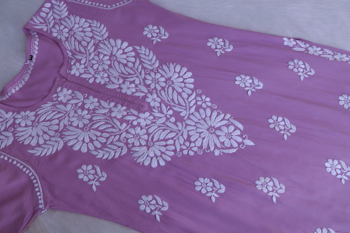 Ayesha Dusty Purple Rayon Kurta Pant set