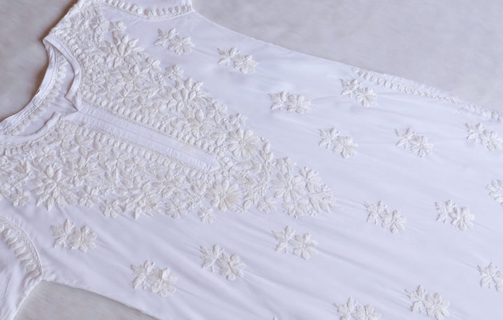 Hayaa White Pure Modal Kurta