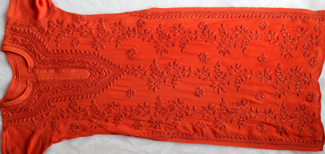 Mehr Rust Viscose Georgette Kurta