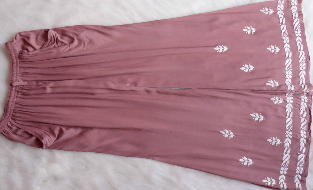 Raaha Dusty Mauve Sleeveless Rayon Kurta Pant set