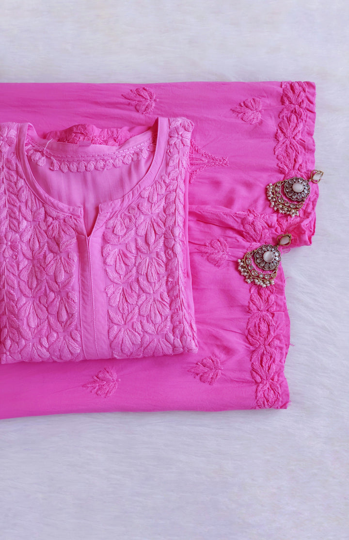 Duaa Baby Pink Modal Ombre Kurta Pant set