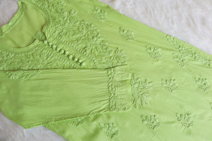 Aayat Green Cotton Kurta