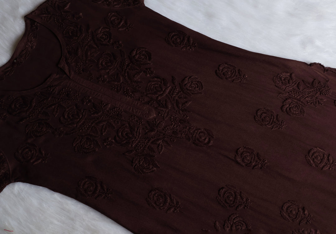 Gul Smoky Brown Scalloped Rayon set