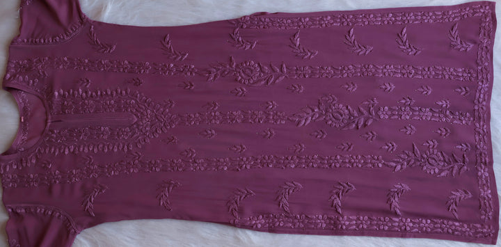 Zamda Dusty Purple Viscose Georgette Kurta