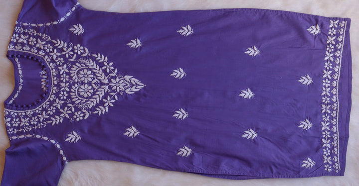 Layla Purple Cotton Kurta