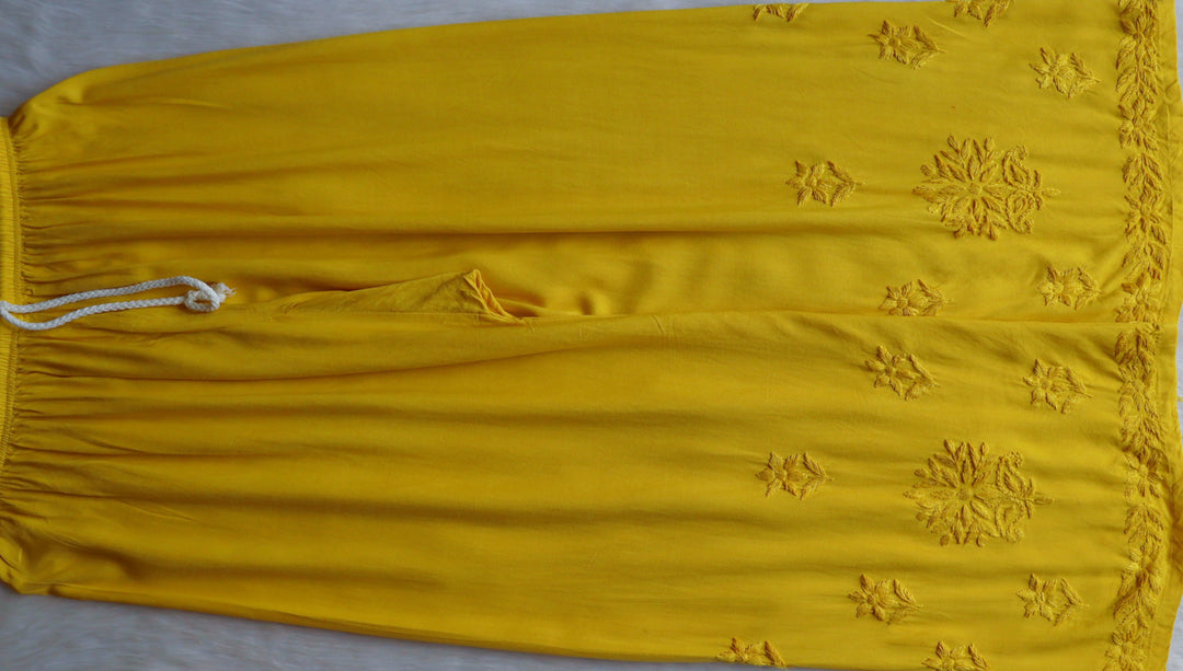 Nagma Yellow 2 piece Rayon set