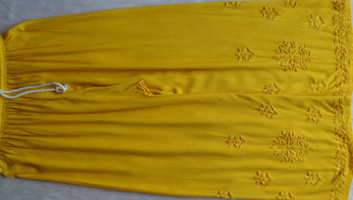 Nagma Yellow 2 piece Rayon set