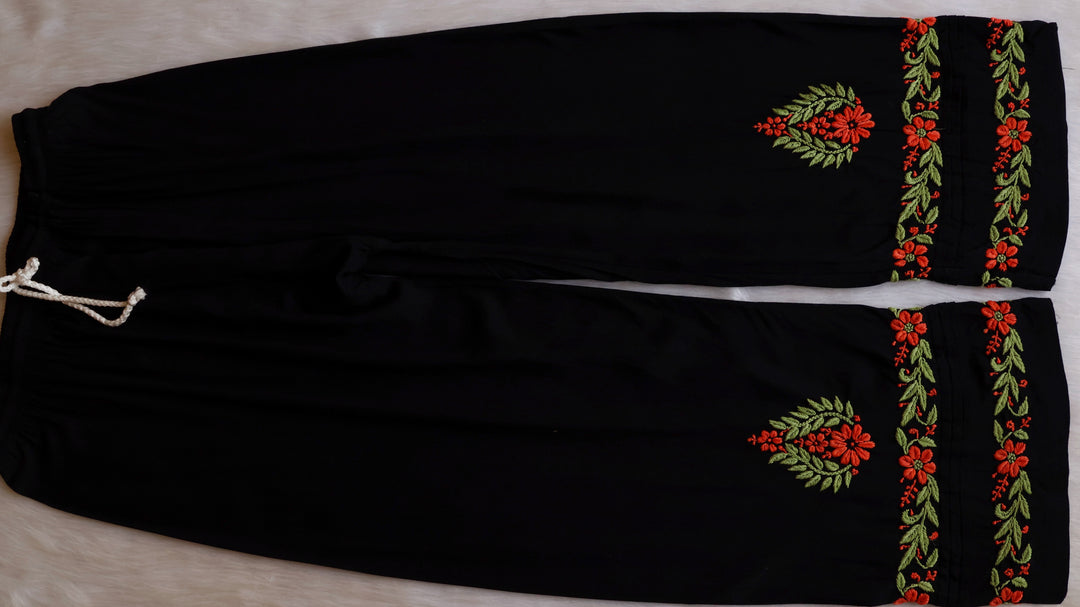 Firdaus Black & Saffron Modal Kurta Set