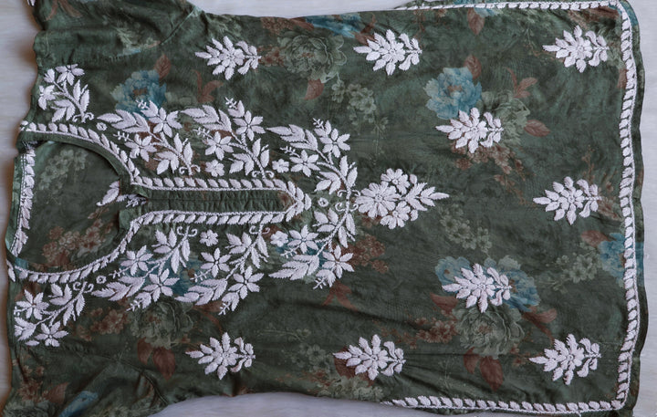 Dahlia Green Mulmul short top