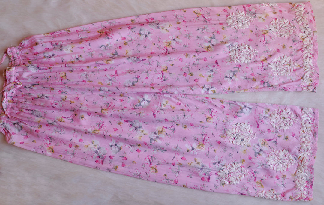 Dahlia Baby Pink Pure Mulmul set