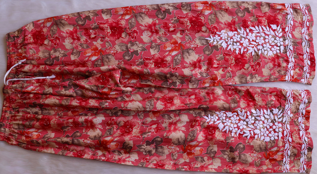 Duaa Pink Pure Muslin Floral Sleeveless Set