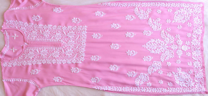 Zahrah Baby Pink Rayon Kurta Pant set