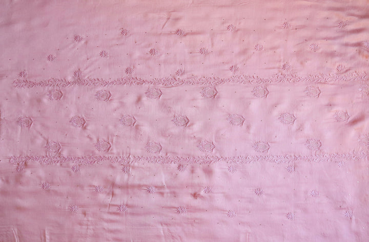 Tea Rose Muslin Silk Unstitched Kurta with dupatta