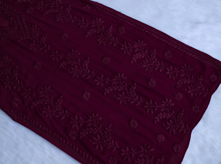 Mehr Deep Purple Viscose Georgette Kurta