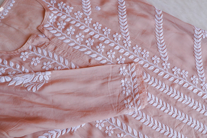 Hanaa Beige Crepe Silk Kurta