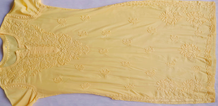Mariam Mango Yellow Pure Cotton Kurta