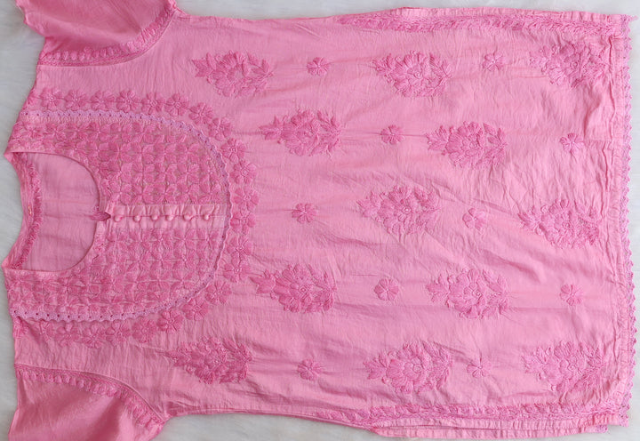 Jannat Baby Pink Short Chanderi Kurta