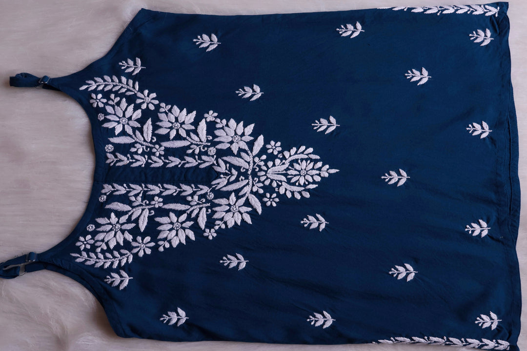 Mirha Midnight Blue Short Sleeveless Kurta