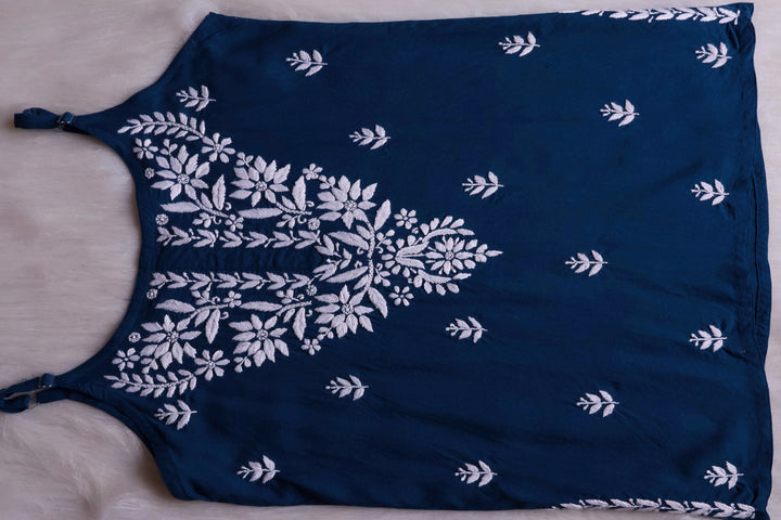 Mirha Midnight Blue Short Sleeveless Kurta