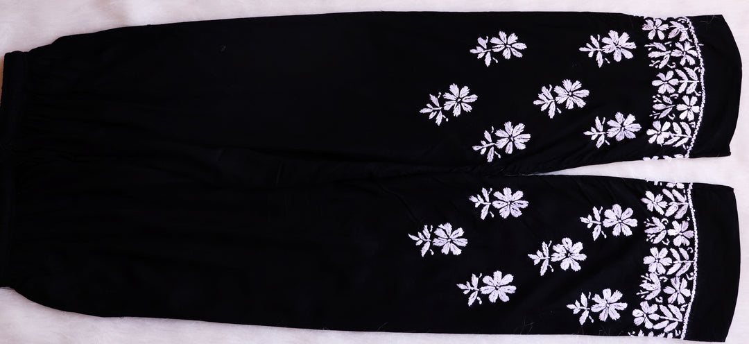 Maahi Black Rayon Coord set - Noor Chikankari