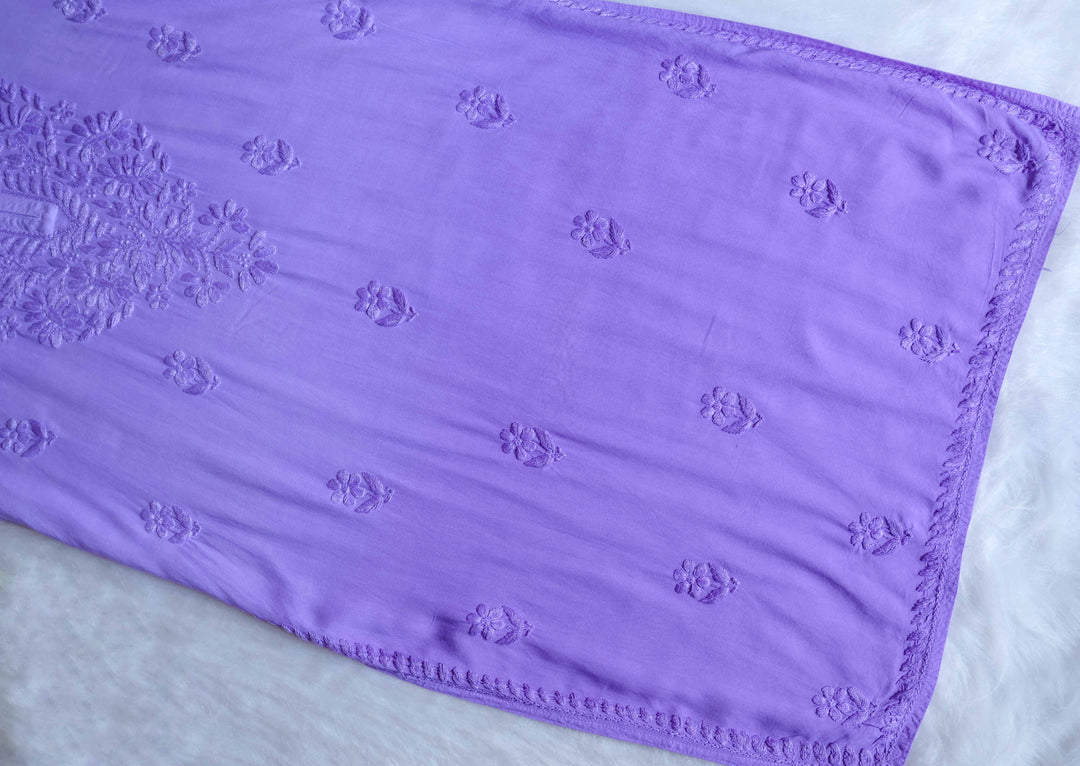 Amirah Lavender Ombre Long Rayon Kurta