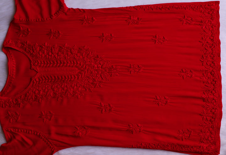 Sarah Red Modal short top