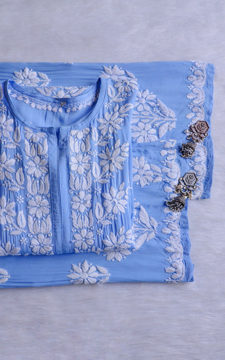Zahrah Ice Blue Pure Modal set