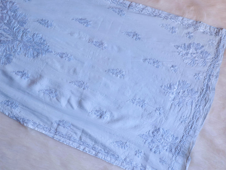 Alanah Ice Blue Chanderi Kurta