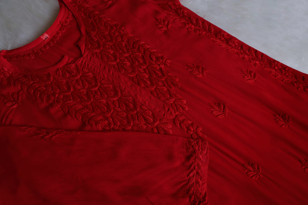Duaa Maroon Modal Ombre Kurta Pant set