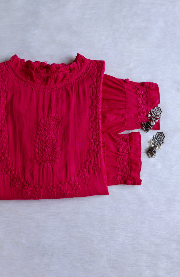 Zamda Afghani Deep Pink Pure Modal Set